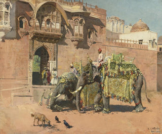 Słonie Rajasza Jodhpur - Edwin Lord Weeks — widok dzieła