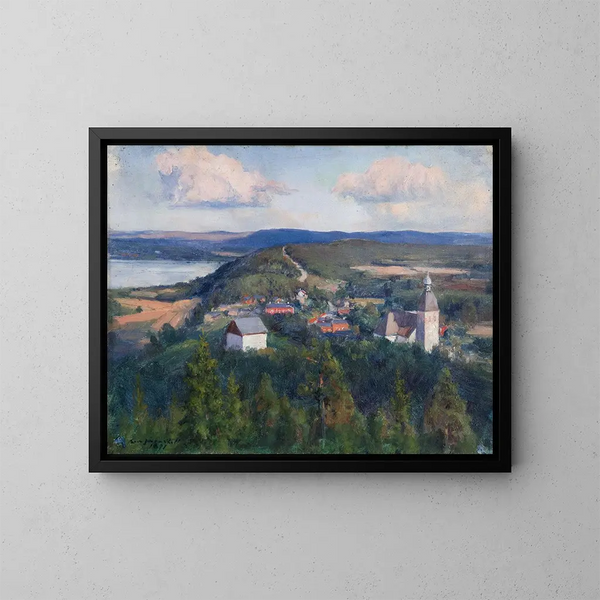 Krajobraz z Kangasala - Eero Järnefelt — oprawiony obraz na ścianie