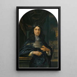 Eglon van der Neer - Portrait Of A Gentleman Leaning On A Balustrade.webp