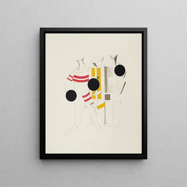 Sportowcy Sportowcy - El Lissitzky — oprawiony obraz na ścianie
