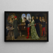 L'atelier Botticelli: Pierwsza wizyta Simonetty przedstawiona przez Giulio i Lorenzo de Médicis - Eleanor Fortescue-Brickdale — oprawiony obraz na ścianie