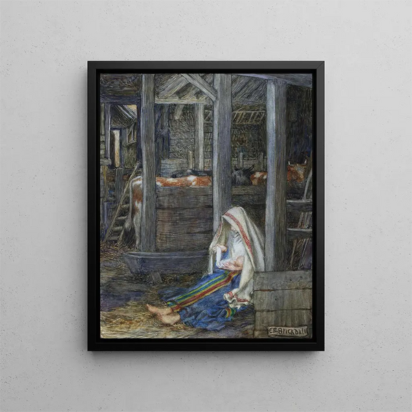 La Nativité - Eleanor Fortescue-Brickdale — oprawiony obraz na ścianie