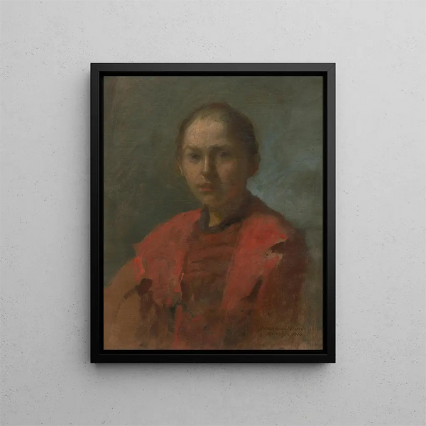 Elemr HalszHradil - Girl in a red dress.webp