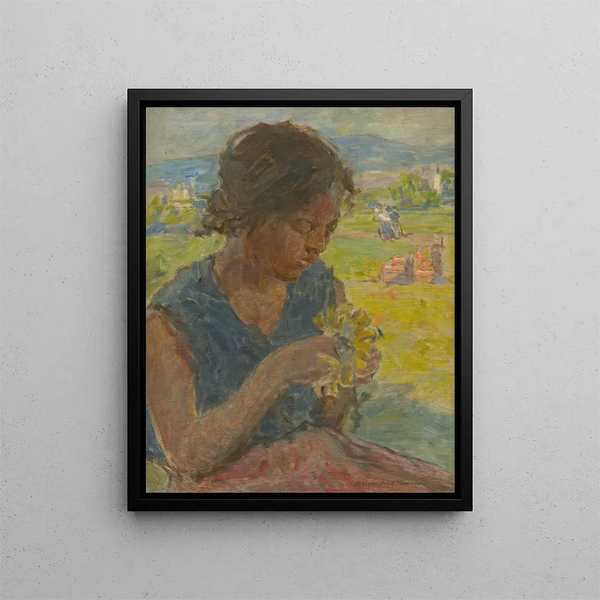Elemr HalszHradil - Girl with a sunflower.webp