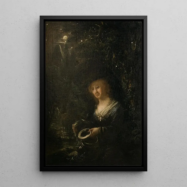 Maria Gyllenstierna de Lundholm 1716-1783 baronessa - Elias Martin — oprawiony obraz na ścianie
