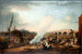 Most Westminsterski i procesja na Tamizie króla Christiana VII Danii w 1769 roku - Elias Martin — widok dzieła
