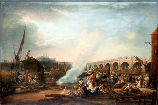 Elias Martin - Westminster Bridge and the Thames Procession of King Christian VII of Denmark in 1769.webp