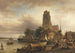 Widok na Dordrecht z Grote Kerk - Elias Pieter van Bommel — widok dzieła