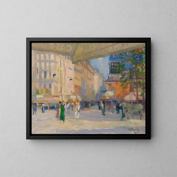 Rue de Paris - Élie Anatole Pavil — oprawiony obraz na ścianie