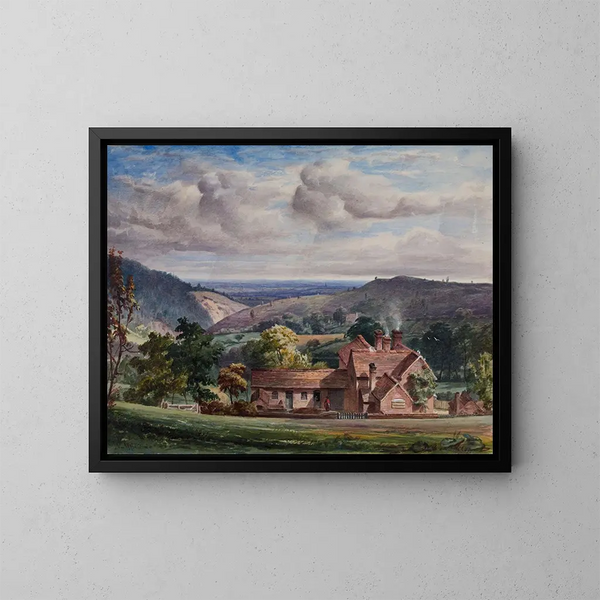 Cottage de Church Hill à Bromsgrove Lickey - Elijah Walton — oprawiony obraz na ścianie