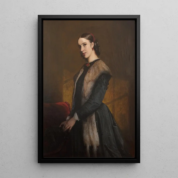L'écrivaine Emma Kraft - Elisabeth Jerichau-Baumann — oprawiony obraz na ścianie