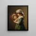 Julie Le Brun patrząca w lustro - Elisabeth Louise Vigée Le Brun — oprawiony obraz na ścianie