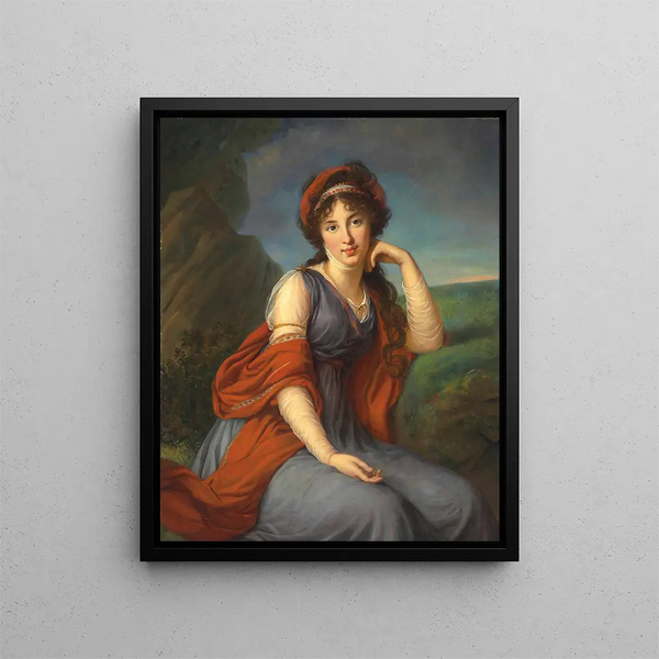 Maria Grigorievna Viazemskaa Princesse Golitsyna 1772-1865 - Elisabeth Louise Vigée Le Brun — oprawiony obraz na ścianie