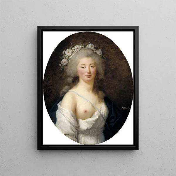 Portret młodej kobiety w Flore - Elisabeth Louise Vigée Le Brun — oprawiony obraz na ścianie