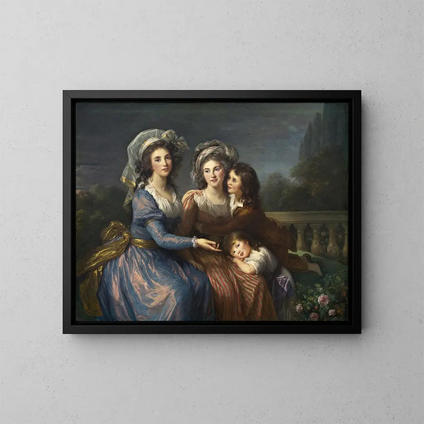 La marquise de Pezay et la marquise de Roug avec ses fils Alexis et Adrien - Elisabeth Louise Vigée Le Brun — oprawiony obraz na ścianie