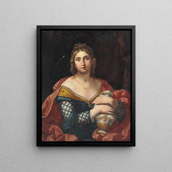 Elisabetta Sirani - Portrait of a lady halflength as Pandora or Artemisia.webp