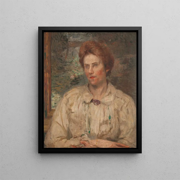Portret Louise - Eliseu Visconti — oprawiony obraz na ścianie