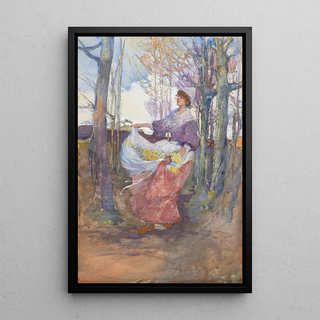 Elizabeth Adela Forbes - An apron full of flowers.webp