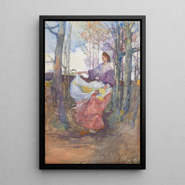 Elizabeth Adela Forbes - An apron full of flowers.webp