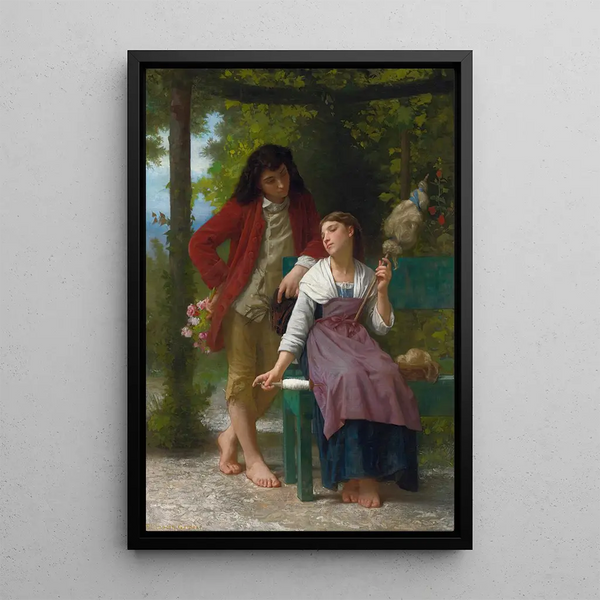 Przed zaręczynami - Elizabeth Jane Gardner Bouguereau — oprawiony obraz na ścianie