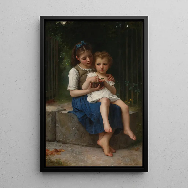 La Petite Mère - Elizabeth Jane Gardner Bouguereau — oprawiony obraz na ścianie