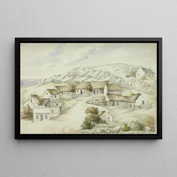 Elizabeth Murray - Kilkenny Village from the Rocks.webp