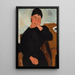 Reprodukcja obrazu Elvire siedząca, oparta na stole - Amedeo Modigliani