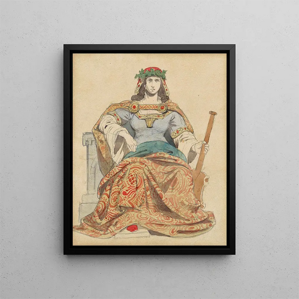 Deity kobieca - Emanuel Gottlieb Leutze — oprawiony obraz na ścianie