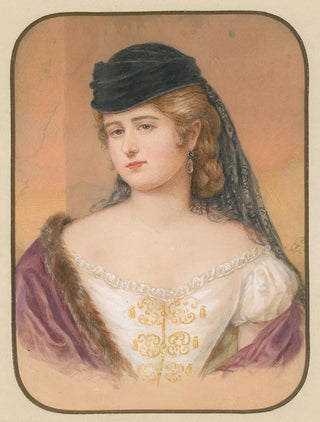Emanuel Thomas Peter - Bildnis einer Dame mit schwarzem Hut und Schleier.webp