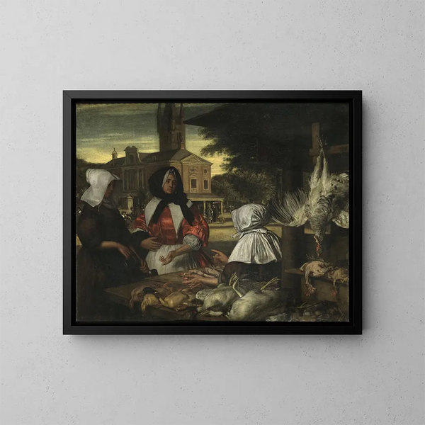 Le marché aux oiseaux d'Amsterdam - Emanuel de Witte — oprawiony obraz na ścianie