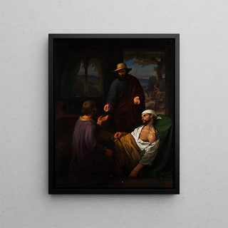 Le bon Samaritain - Emil Andersen — oprawiony obraz na ścianie