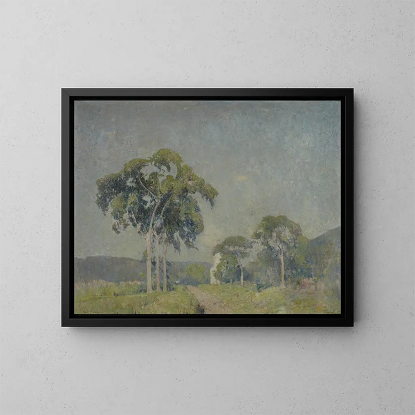 pejzaż z drzewami - Emil Carlsen — oprawiony obraz na ścianie