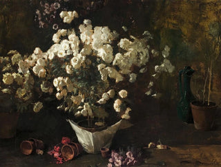 Martwa natura z chryzantemami - Emil Carlsen — widok dzieła