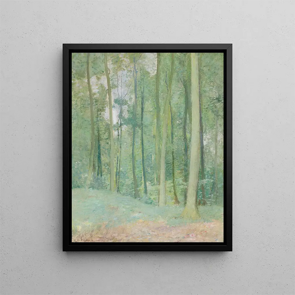 pejzaż z drzewami - Emil Carlsen — oprawiony obraz na ścianie
