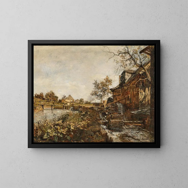 Mühle à Goisern - Emil Jakob Schindler — oprawiony obraz na ścianie