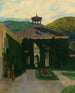 Château devant un paysage vallonné - Emil Orlik — widok dzieła