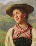 Dziewczęta w strojach alpejskich - Emil Rau — widok dzieła