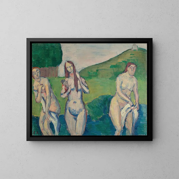 Baigneuses - Émile Bernard — oprawiony obraz na ścianie