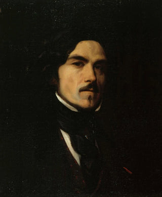 Portret Eugène Delacroix 1798-1863 malarz - Émile Champmartin — widok dzieła