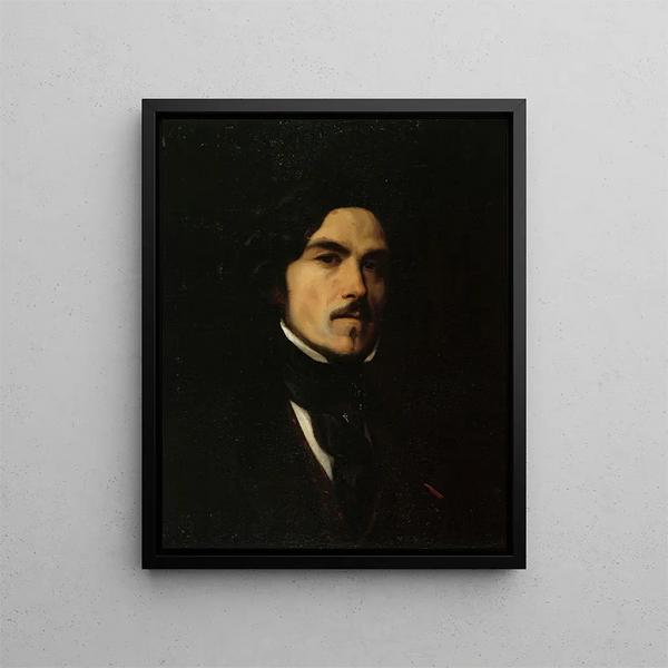 Portret Eugène Delacroix 1798-1863 malarz - Émile Champmartin — oprawiony obraz na ścianie