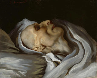 Théodore Géricault na łóżku śmierci - Émile Champmartin — widok dzieła