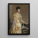 Portret eleganckiej kobiety z papillonem - Émile Charles Wauters — oprawiony obraz na ścianie