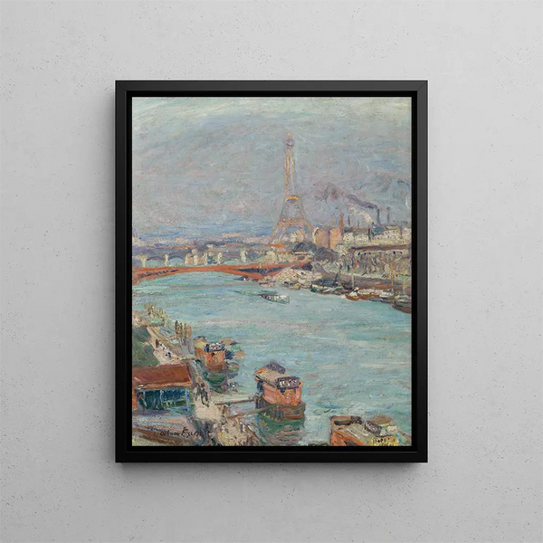La Seine à Paris, la Tour Eiffel, le jour - Émile Othon Friesz — oprawiony obraz na ścianie