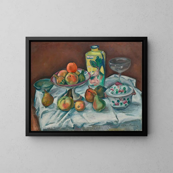 La Table après le dîner ou Nature morte avec vase vert - Émile Othon Friesz — oprawiony obraz na ścianie