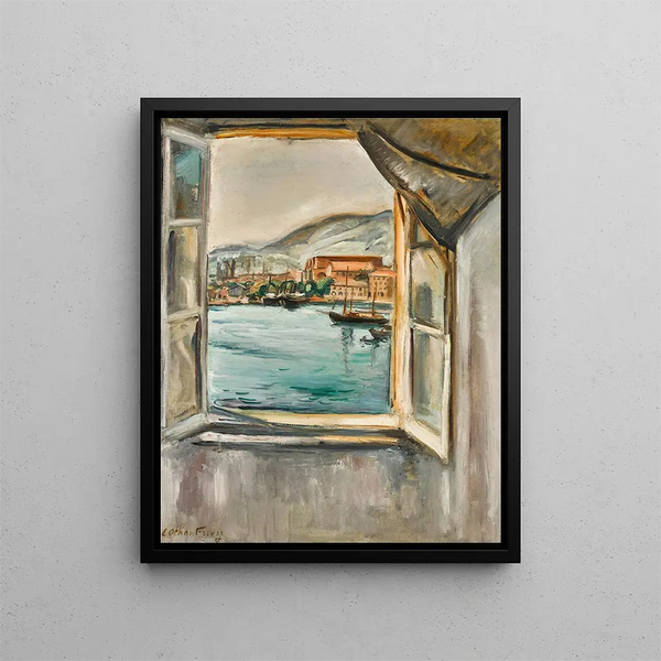 La fenêtre sur le port de Toulon - Émile Othon Friesz — oprawiony obraz na ścianie