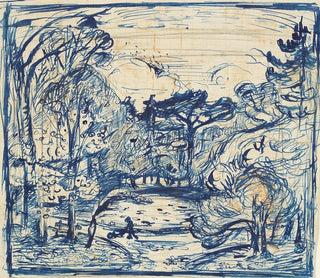 Emile Othon Friesz - Skovinterieur med brndehugger La Cte de Grce Honfleur.webp