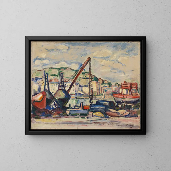 Le port de Honfleur - Émile Othon Friesz — oprawiony obraz na ścianie