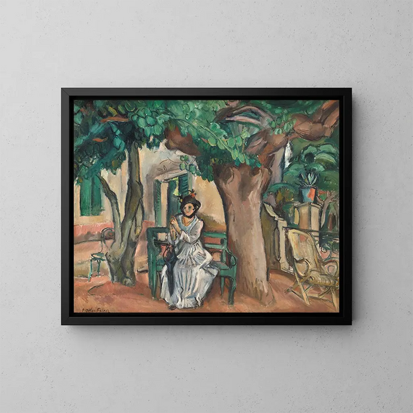 La Dame sur la terrasse - Émile Othon Friesz — oprawiony obraz na ścianie