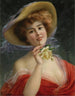 Dziewczyna z żółtą różą - Émile Vernon — widok dzieła