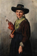 Młoda dziewczyna idąca do kościoła - Emma Müller von Seehof — widok dzieła